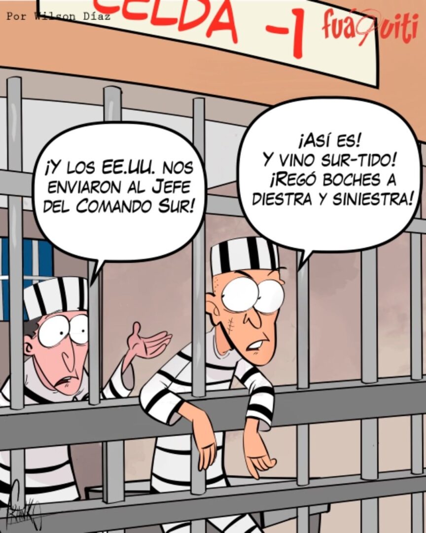 ’Ta regando boche a do' mano – Caricatura Fuaquiti – 23 de Abril, 2021