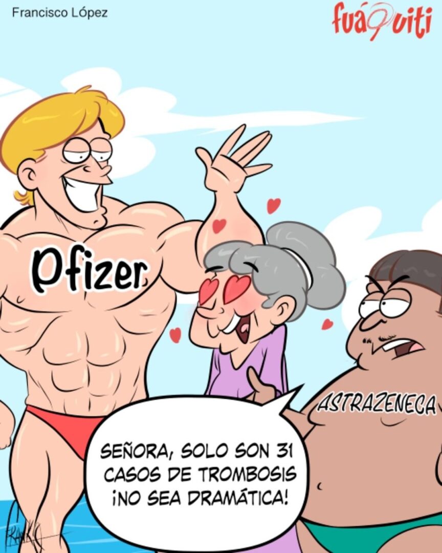 ¡Nada de eso compañero! CERO TROMBOSIS – Caricatura Fuaquiti, 01 de Abril, 2021