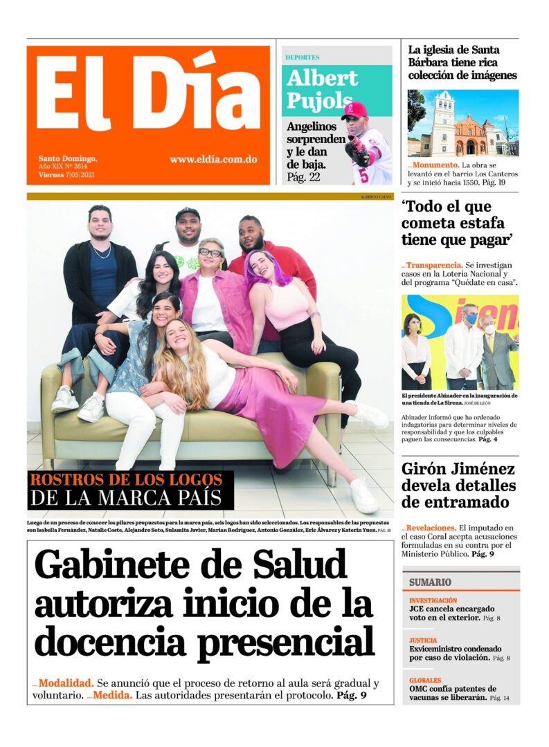 Portada Periódico El Día, Viernes 07 de Mayo, 2021
