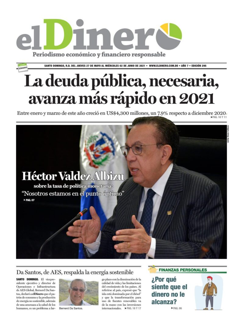 Portada Periódico El Dinero, Jueves 27 de Mayo, 2021