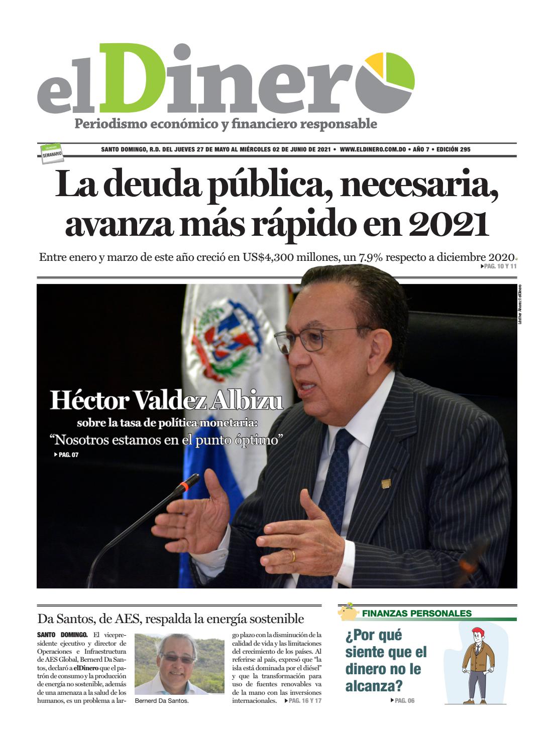 Portada Periódico El Dinero, Jueves 27 de Mayo, 2021