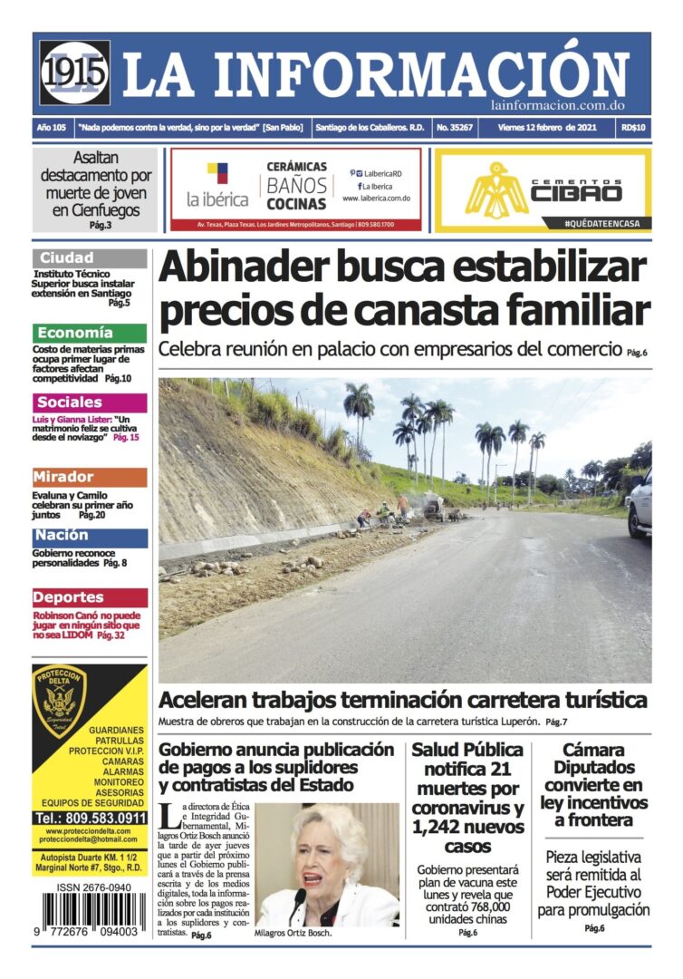 Portada Periódico Hoy, Miércoles 05 de Mayo, 2021