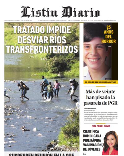 Portada Periódico Listín Diario, Martes 04 de Mayo, 2021