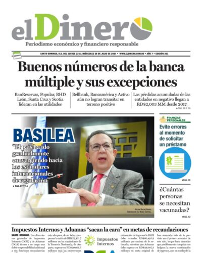 Portada Periódico El Dinero, Jueves 22 Julio, 2021