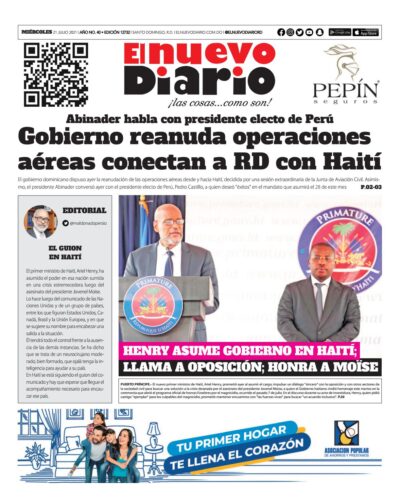 Portada Periódico El Nuevo Diario, Miércoles 21 Julio, 2021