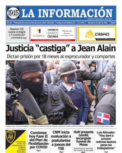 Portada Periódico La Información, Jueves 15 Julio, 2021