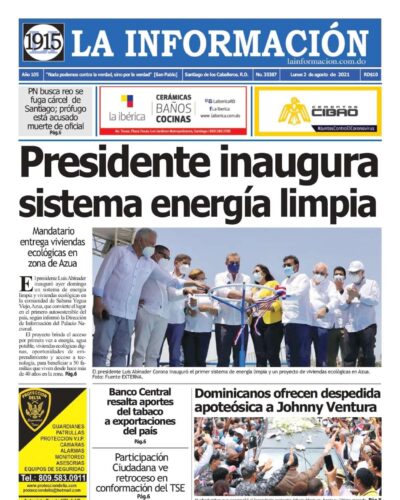 Portada Periódico La Información, Lunes 02 Agosto, 2021