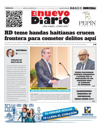 Portada Periódico El Nuevo Diario, Miércoles 01 Septiembre, 2021