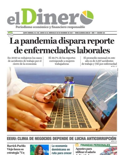 Portada Periódico El Dinero, Jueves 02 Diciembre, 2021