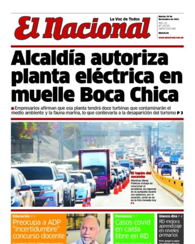 Portada Periódico El Nacional, Lunes 30 Noviembre, 2021