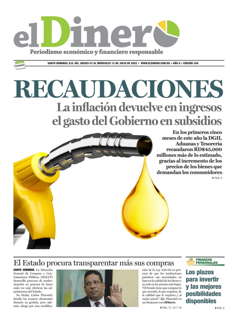Portada Periódico El Dinero, Jueves 07 Julio, 2022