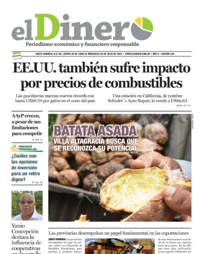 Portada Periódico El Dinero, Jueves 30 Junio, 2022