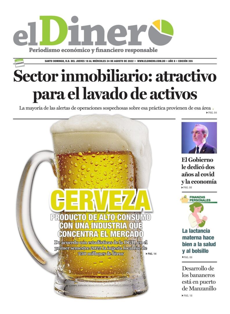 Portada Periódico El Dinero, Miércoles 17 Agosto, 2022