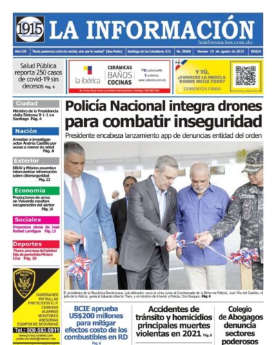 Portada Periódico La Información, Viernes 19 Agosto, 2022