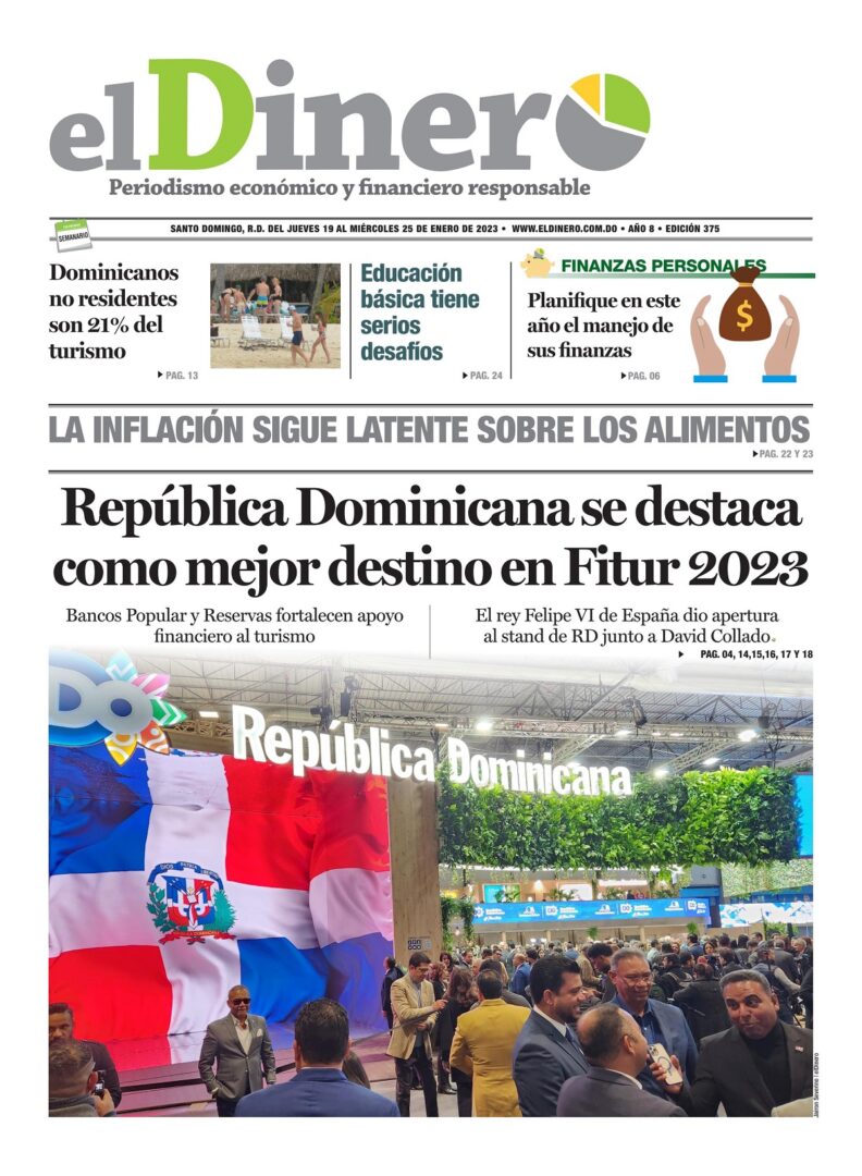Portada Periódico El Dinero, Jueves 19 Enero, 2023