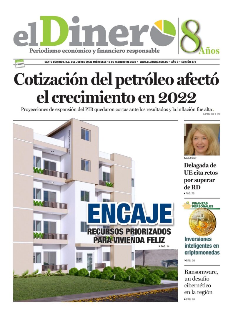 Portada Periódico El Dinero, Jueves 09 Febrero, 2023