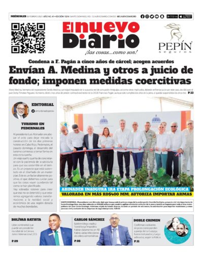 Portada Periódico El Nuevo Diario, Miércoles 08 Febrero, 2023