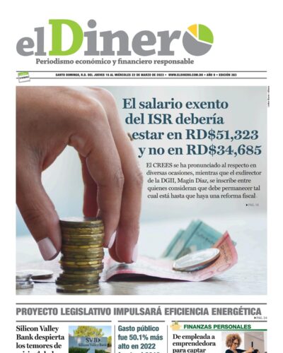 Portada Periódico El Dinero, Jueves 16 Marzo, 2023