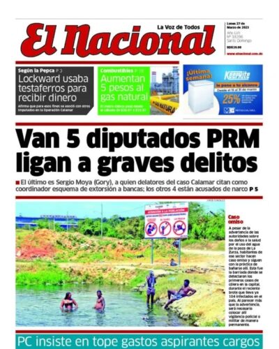 Portada Periódico El Nacional, Lunes 27 Marzo, 2023