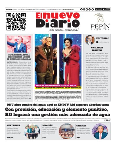Portada Periódico El Nuevo Diario, Jueves 23 Marzo, 2023