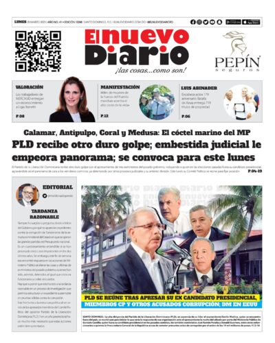 Portada Periódico El Nuevo Diario, Lunes 20 Marzo, 2023