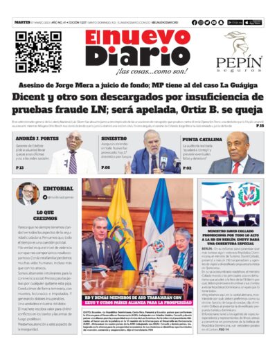 Portada Periódico El Nuevo Diario, Martes 07 Marzo, 2023