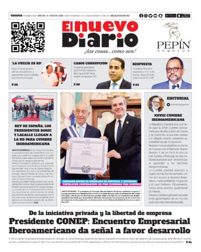 Portada Periódico El Nuevo Diario, Viernes 24 Marzo, 2023