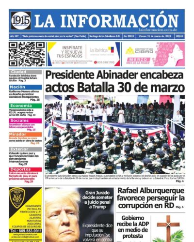 Portada Periódico La Información, Viernes 31 Marzo, 2023