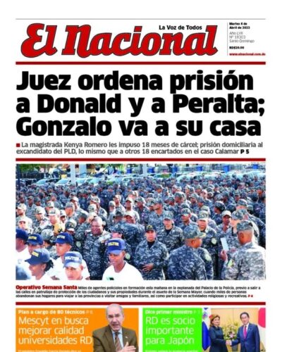 Portada Periódico El Nacional, Martes 04 Abril, 2023
