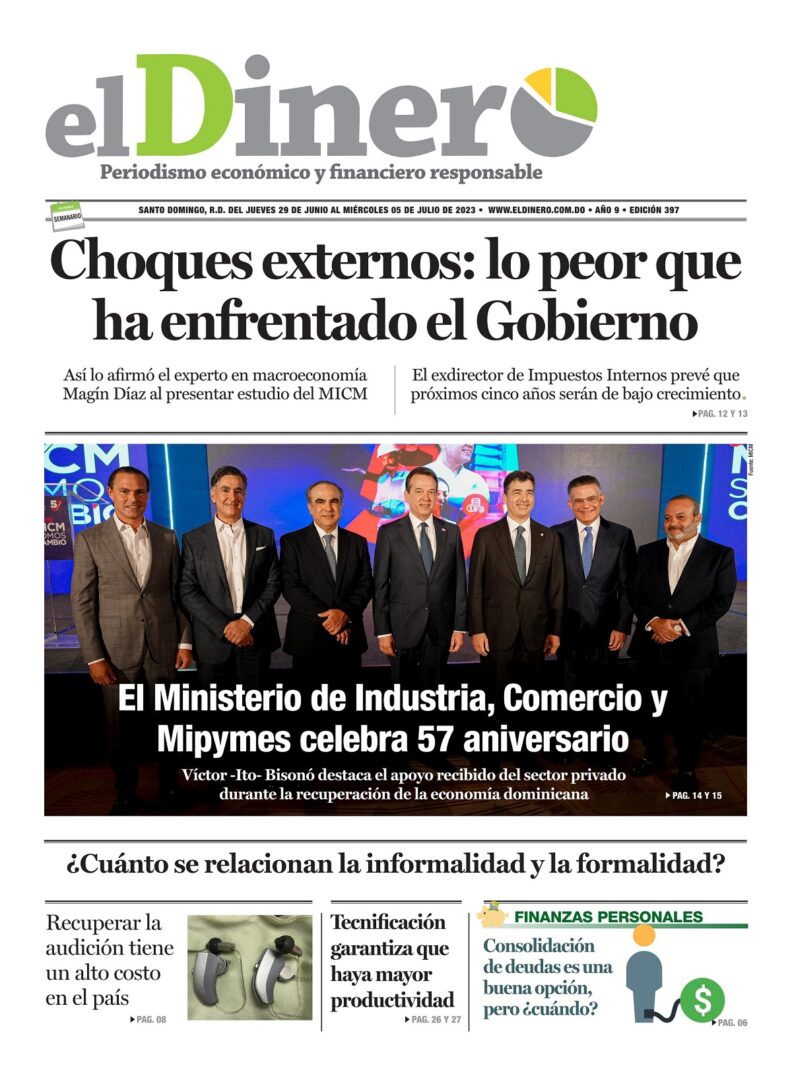 Portada Periódico El Dinero, Jueves 29 Junio, 2023