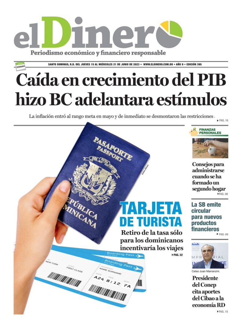 Portada Periódico El Dinero, Miércoles 14 Junio, 2023