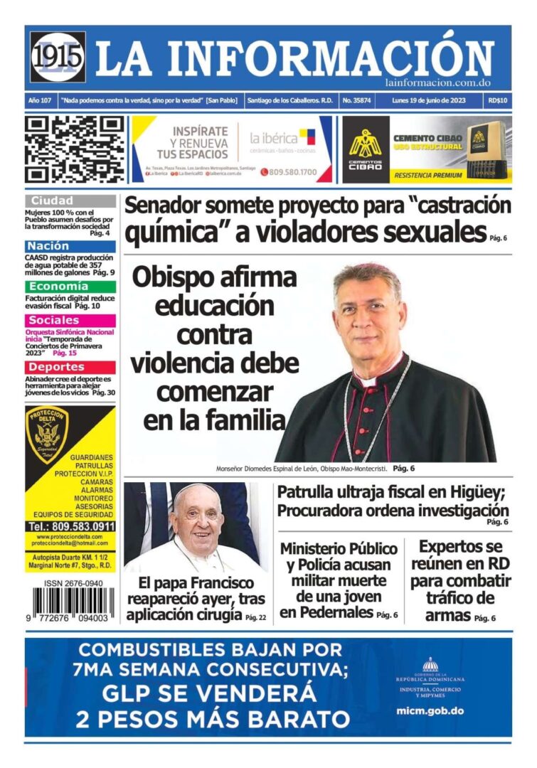 Portada Periódico La Información, Miércoles 21 Junio, 2023