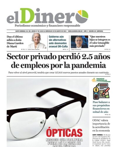 Portada Periódico El Dinero, Viernes 28 Julio, 2023