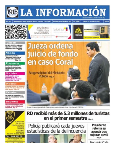 Portada Periódico La Información, Martes 11 Julio, 2023