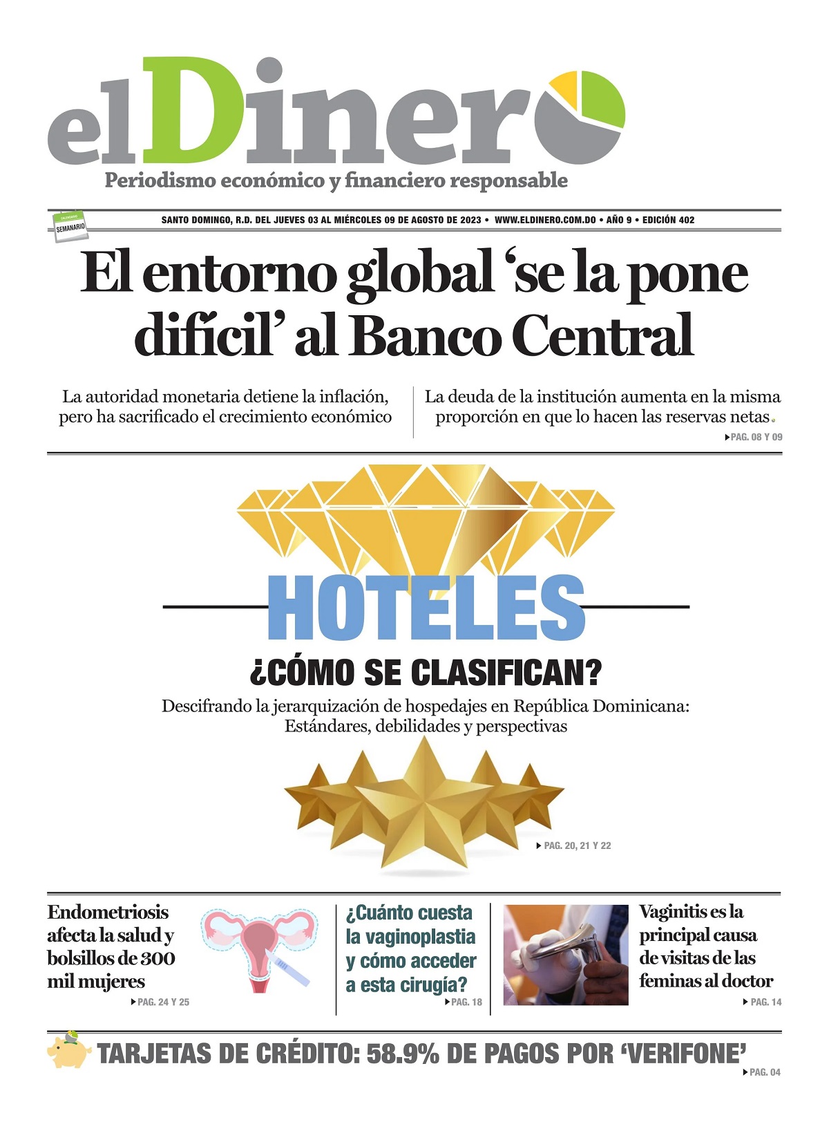 Portada Periódico El Dinero, Jueves 03 Agosto, 2023