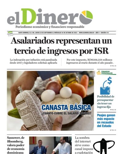 Portada Periódico El Dinero, Jueves 29 Septiembre, 2023