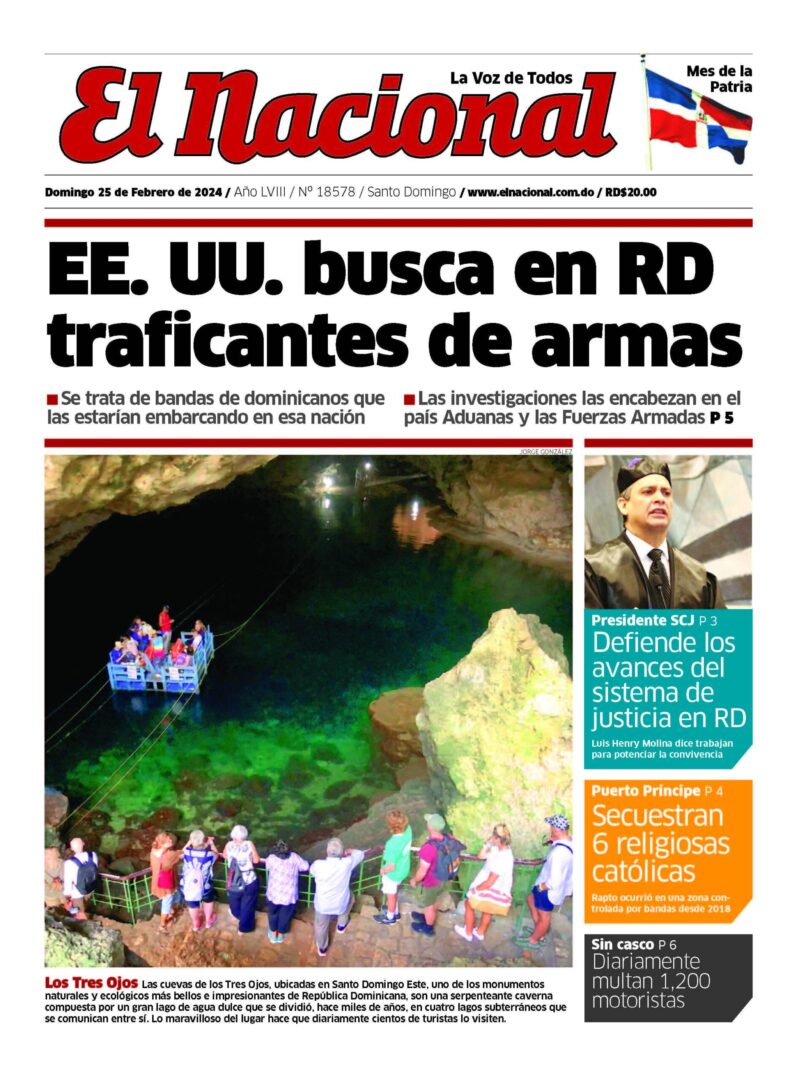 Portada Periódico El Nacional, Domingo 25 Febrero, 2024