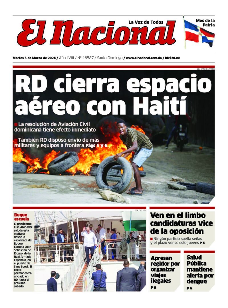 Portada Periódico El Nacional, Martes 05 Marzo, 2024