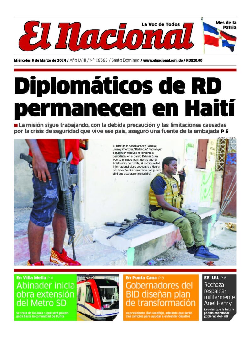 Portada Periódico El Nacional, Miércoles 06 Marzo, 2024