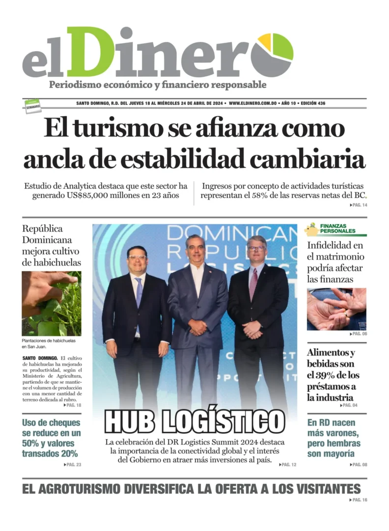 Portada Periódico El Dinero, Jueves 18 Abril, 2024