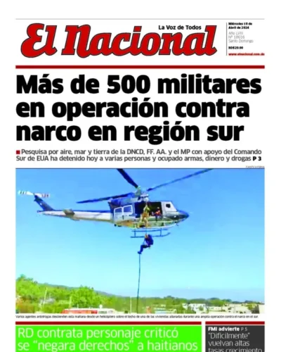 Portada Periódico El Nacional, Miércoles 10 Abril, 2024
