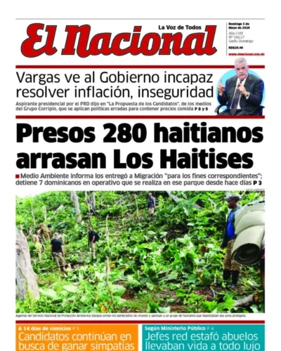 Portada Periódico El Nacional, Domingo 05 Mayo, 2024