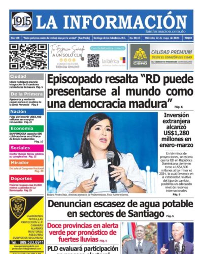 Portada Periódico La Información, Miércoles 22 Mayo, 2024