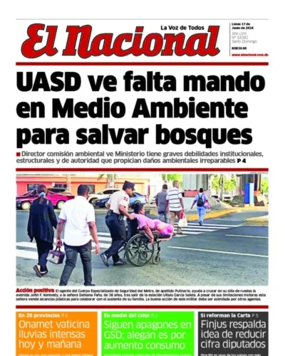 Portada Periódico El Nacional, Lunes 17 Junio, 2024