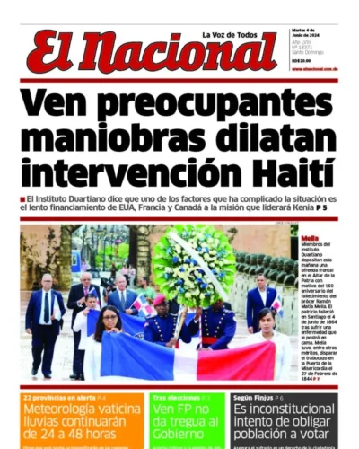 Portada Periódico El Nacional, Martes 04 Junio, 2024