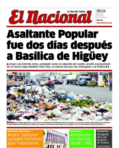 Portada Periódico El Nacional, Martes 11 Junio, 2024