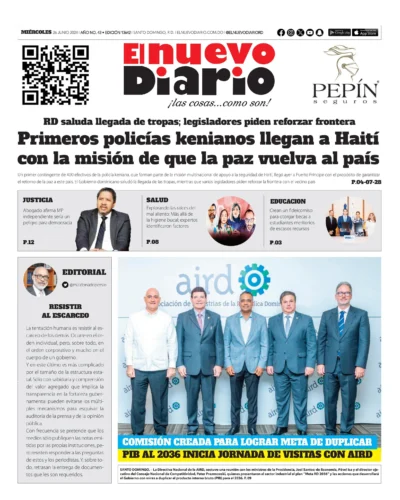 Portada Periódico El Nuevo Diario, Miércoles 26 Junio, 2024