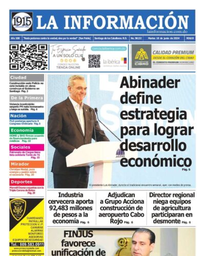 Portada Periódico La Información, Martes 18 Junio, 2024