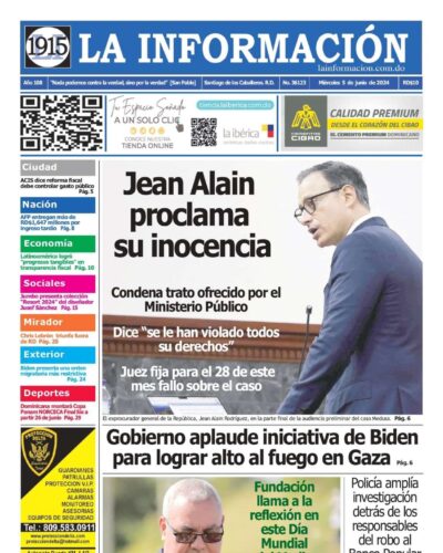 Portada Periódico La Información, Miércoles 05 Junio, 2024