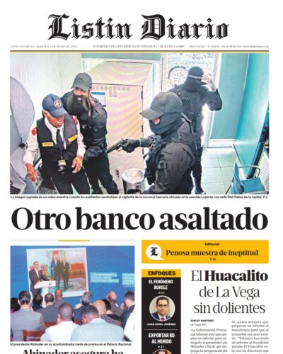 Portada Periódico Listín Diario, Martes 04 Junio, 2024